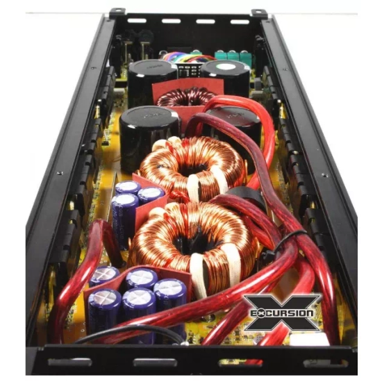 Excursion HXA-4K 1-kanałowy samochodowy wzmacniacz mocy do systemów car audio - moc RMS: 1x800/1600/2400W, wej. High/Low, Auto On/Off, cyfrowy D, LINK